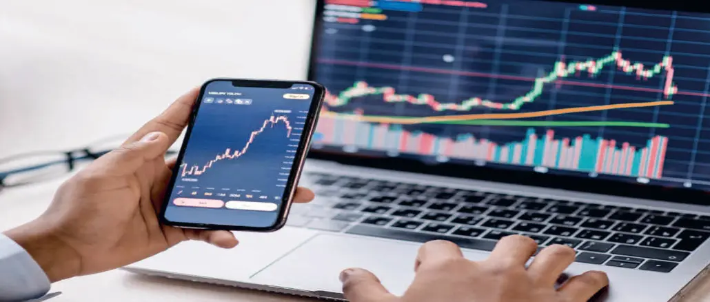 Geldanlage; Krypto; Bitcoin; Geld; Laptop; Handy