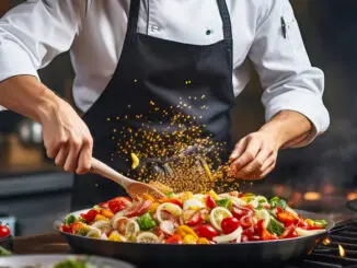 Kochen; Live-Cooking; Essen; Pfanne